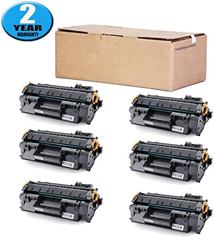 Hobbyunion 05A CE505A Laser Toner Cartridge Replacement for HP CE505A 05A Toner Cartridge 6 Pack (CE505A 05A Laserjet Toner Cartridge) Fits HP LaserJet P2035 P2035N P2050 P2055 P2055D P2055DN P2055X