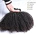 Mongolian Afro Kinky Curly Bundles Human Hair Bundles 18 20 22 Inch 4B 4C Afro Kinky Bulk Human Hair Virgin Hair Weave Bundles for Black Women Human Hair Weft Natural Black Color