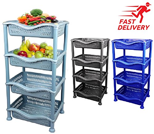 4 Tier Fruit Vegetable Rack Kitchen Pantry Storage Rack Kitchen
