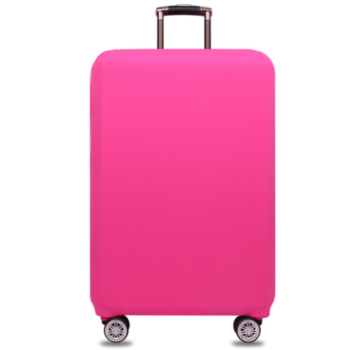 YianBestja Solid Colour Travel Luggage Cover Trolley Case Protective Cover for 18-32 Inch Luggage (Pink, XL)