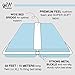 K&H Design Twin to King Converter Kit with Bed Bridge Gap Filler and Bed Strap Connector Belt - Make Twin or Twin XL Beds Into King - Super Soft Hypoallergenic Foam with Premium Feel Cover