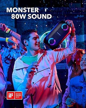 Anker Soundcore Rave Mini Compact Party Speaker Strong 80w Sound Ipx7 Waterproof Usb Power Bank Battery Light Effects Soundcore App Party Games Included For Outdoor Beach Garden Amazon De Mp3 Hifi