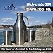 Yukon Growlers Premium Insulated Stainless Steel Growler - Keep Your Beer Cold and Carbonated for 24 Hours in This Double-Walled Vacuum Growler with Swing-Top Lid and Handle for Easy Pouring - 64 oz