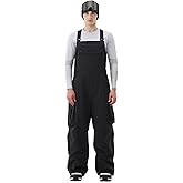 HIGH EXPERIENCE Men Ski Bib 3L Snowboard Baggy Pants Snow Overalls Waterproof Windproof Insulate Warm Winter