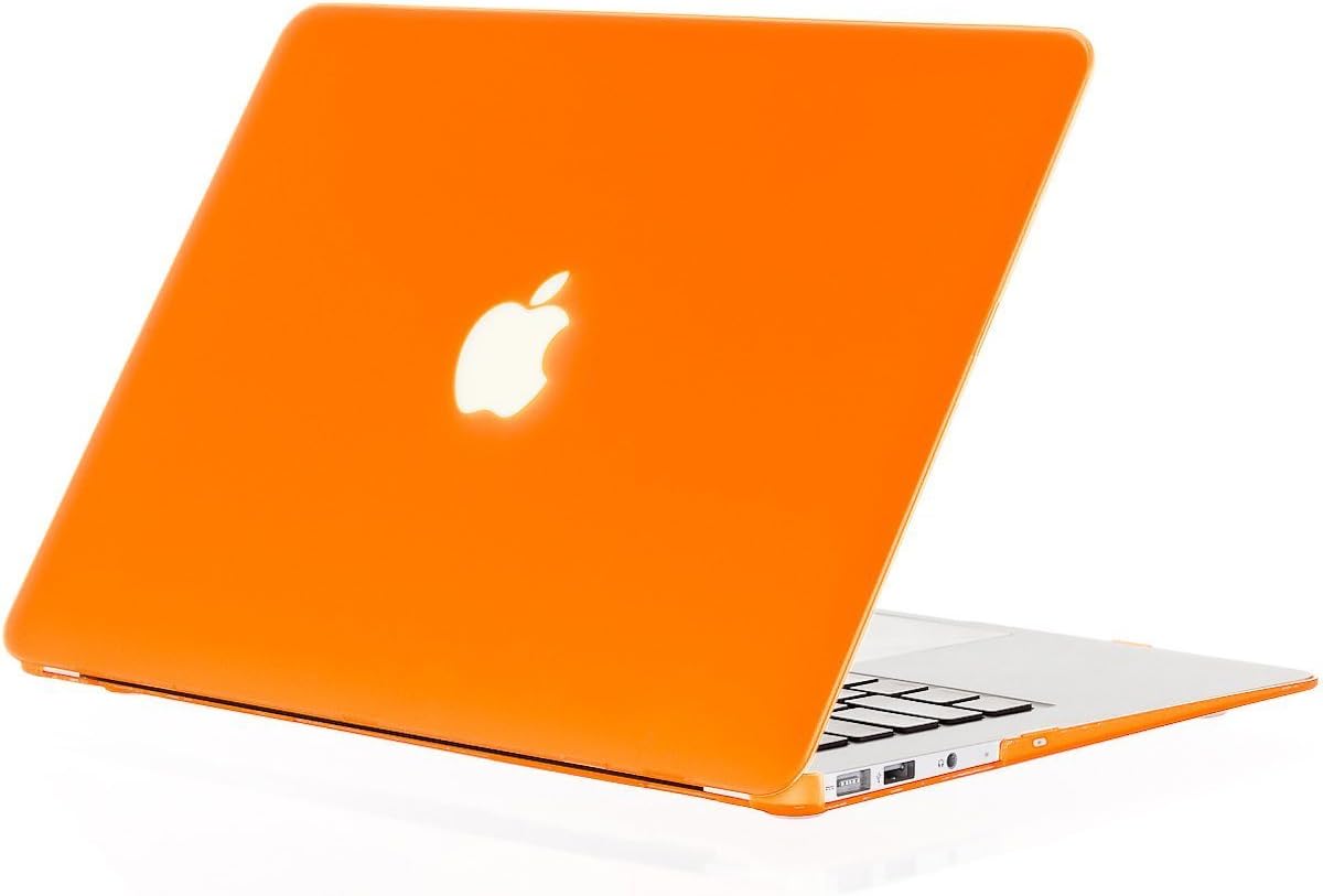 Kared-3 in 1 Orange AIR 13-inch Clear Crystal Hard Case for Apple Macbook Air 13.3" Models: A1369 Cover Shell with Kared Mouse Pad & Kared Keyboard Silicone Skin (Orange)
