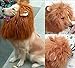 Looching 1Pcs Brown Lion Mane Costume Big Dog Lion Mane Wig Large Dog Costumes Wig Pet Festival Halloween Party Fancy Hair Clothes Dress with Ears(Neck 60-80 cm,Adjustable)