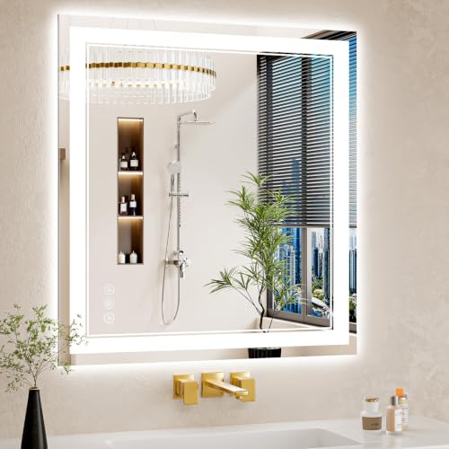 Wissmiels 30x32 LED Bathroom Mirror with Lights