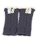 Womens Lace Stretch Boot Leg Cuffs Leg Warmers Socks Topper Cuff