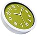 HITO Silent Wall Clock, 10 inch Non Ticking Excellent Accurate Sweep Movement Glass Cover, Decorative for Kitchen, Living Room, Bathroom, Bedroom, Office (Green)