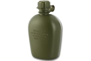 M-Tac Canteen Water Bottle - 1 Quart Water Canteen (34 Oz/1L) - Tactical Water Bottle for Military Hiking Camping Survival