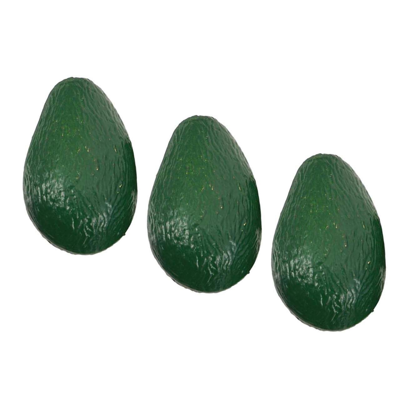 TOPPERFUN 3pcs Plastic Simulated Avocados Decorations Artificial Avocados Models for Fruit Ornament Kitchen Display