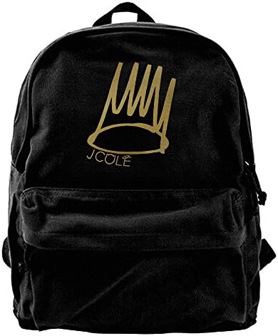 J Cole Born Sinner Gold Crown Casual Canvas Backpack School Travel Bag