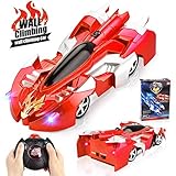 Remote Control Car Gravity Defying RC Car Race Car Toys for Floor and Wall or Glass, 360°Rotating Stunt Rechargeable High-Speed Vehicle with LED Lights, Wall Climbing Car RC Cars for Kids and Adults