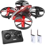 SANROCK GD65A Drone for Kids and Beginners, RC Mini Drone Quadcopter with Extra Battery, RTF 4 Channel 2.4G 6-Gyro Remote Control Aircraft with One Key Return, Great Gift for Boys and Girls(Red)