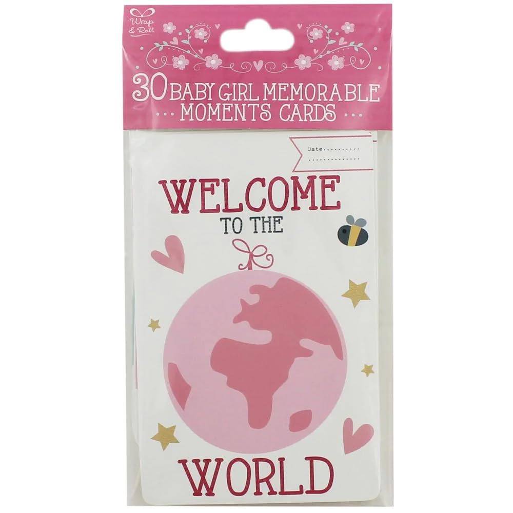 Eurowrap 30 Baby Girl Memorable Moments Cards