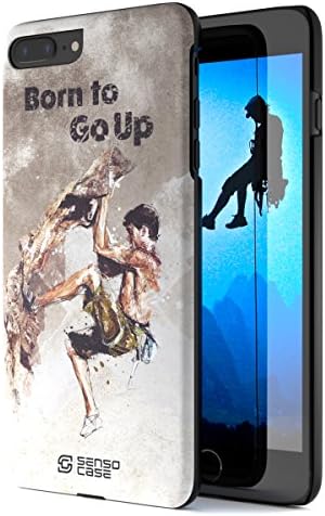 SENSOCASE Born for Rock Climbing Premium Extreme Sports Unique Designer Tough Shell Thin Cover Luxury, Anti-Fingerprint, Anti-Scratch Stylish Slim Protective Apple iPhone 7 Plus Case