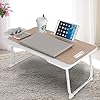 CHARMDI-Laptop-Bed-Table-Portable-Laptop-Bed-Tray-Table-Lap-DeskCouch-TableBed-DeskLaptop-Desk-Table-with-Handle-Desktop-Card-Slot-Cup-Slot-Side-Drawer-for-BedSofa-Gold CHARMDI Folding Laptop Bed Tables,Portable Laptop Stand for Bed,Laptop Table with Drawers,Foldable Legs and Reading…