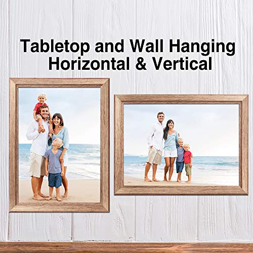 image for LaVie Home 5x7 Picture Frames (6 Pack, Weathered Oak Stain finifsh) Si