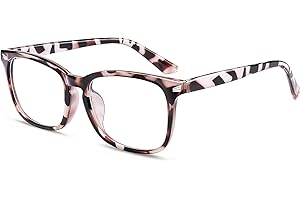 WINTOO Blue Light Glasses for Woman Men | 99% Blue Light Blocking Glasses | Computer Glassess | Night Driving | Gaming | TV Phone Screen Reader Square Frame | Anti Eyestrain & UV Glare Protection