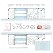 SwaddleDesigns Cotton Muslin Swaddle Blankets, Set of 4, Receiving Blankets for Baby Boys & Girls, Best Shower Gift, 46x46 inches, Blue Starshine & Dots