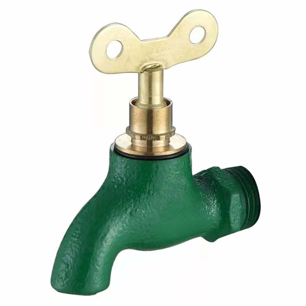 Lokatall Outdoor Garden Tap, Portable Outdoor Faucet Wall Mounted Brass Inner Core & Interface Tap Easy Access to Water Anywhere Outdoors for Garden Yards Building Site Stables Mop Pool