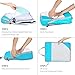 4 Pack Compression Packing Cubes, Expandable Luggage Packing Organizers with Space Saving Double Zipper, Breathable Top Mesh Organize and Compress Storage Bags for Travel（Sky Blue）