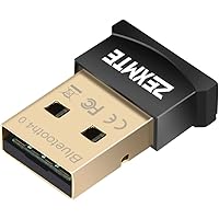 ZEXMTE Bluetooth USB Adapter CSR 4.0 USB Dongle Bluetooth Receiver Transfer Wireless Adapter for Laptop PC Support Windows 10/8/7/Vista/XP,Mouse and Keyboard,Headset