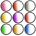 Neewer 52MM Complete Graduated Color Lens Filter Set (9pcs) for Camera Lens with 52MM Filter Thread - Includes: Red, Orange, Blue, Yellow, Green, Brown, Purple, Pink and Gray ND Filters + Filter Carry Pounch