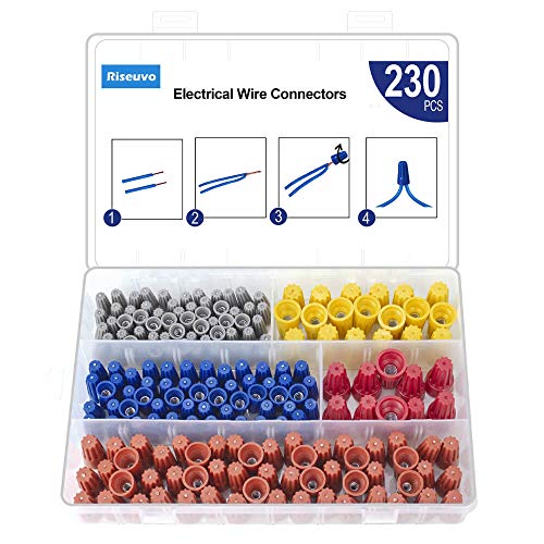 230PCS Wire Nuts Connectors Screw Terminals - Twist Nuts Caps Wire Connectors, with Spring Insert Twist Nuts Caps Connection Assortment Set - Thumbnail 7