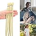 Noverlife 10 Strands 50cm/20″ Creamy Dreadlock Extensions, Single Ended Crochet Synthetic Dreadlocks Accessories, Jamaica Punk Hip-Hop Reggae Hair Braiding Wigs Faux Locs for Fashion Men Womenthumb 1