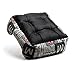 Disney Corded Rectangular Bumper in Minnie Newspaper, Black (Dog/Cat Bed)
