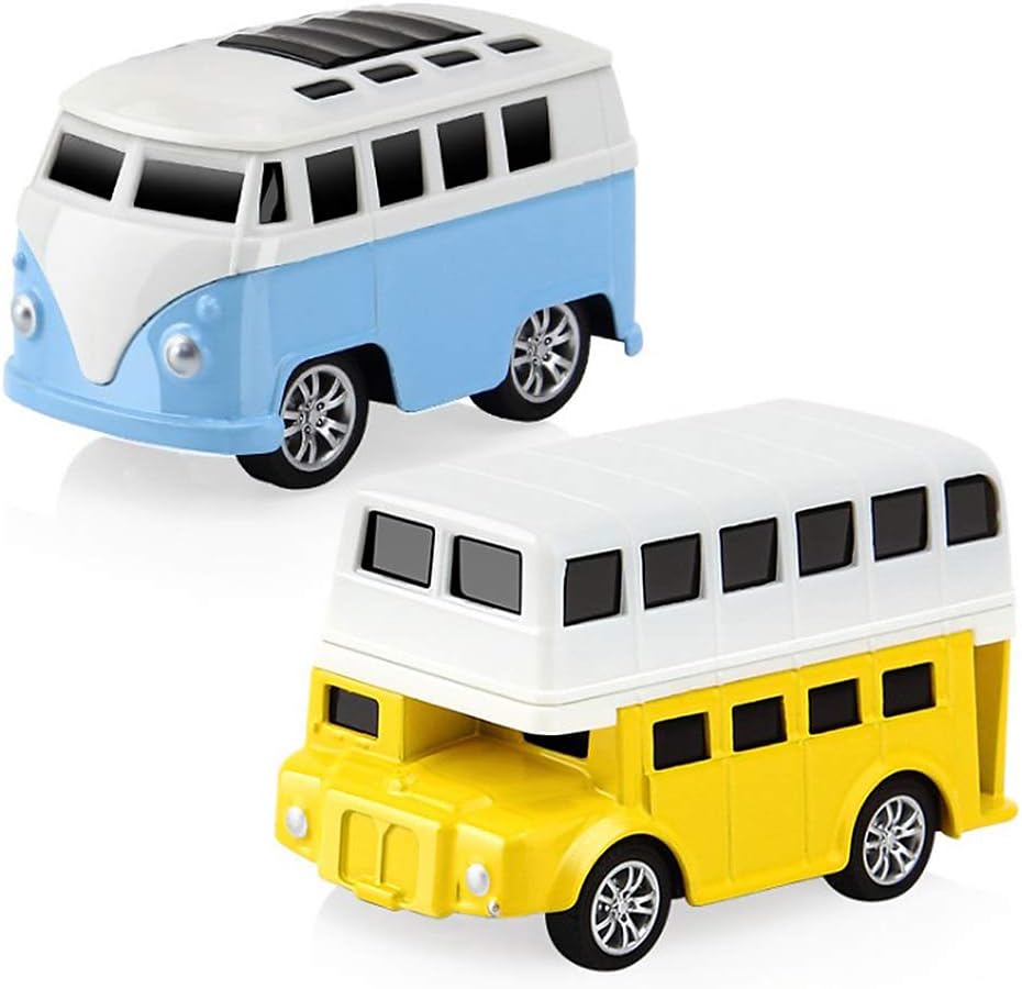 Eudola Children's Creative Double Decker Bus Toy Car,Sports Car Model Vehicle For Kids Truck Toy Set X 2pcs