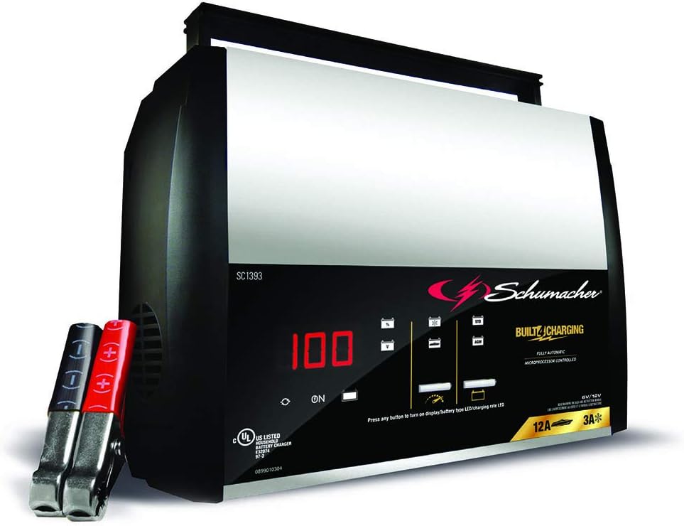 Schumacher SC1393 6/12V Fully Automatic Battery Charger and 12A Maintainer
