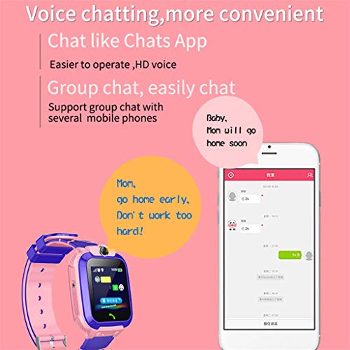 Startview Kids Smart Watch GPS Tracker, IP67 Waterproof Smartwatch, with LBS Locator Tracker SOS Calls Clock (Pink, Free)