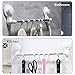 KOLLIEE Suction Cup Towel Bar With Hooks Shower Self Adhesive Suction Cup Towel Hook White Suction Cup Towel Holder For Bathroom Shower