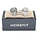 MENDEPOT Novelty Fender Guitar Pick Cufflinks With Box