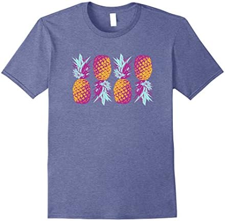 Mens Cool Vintage Pineapple Tshirt XL Heather Blue