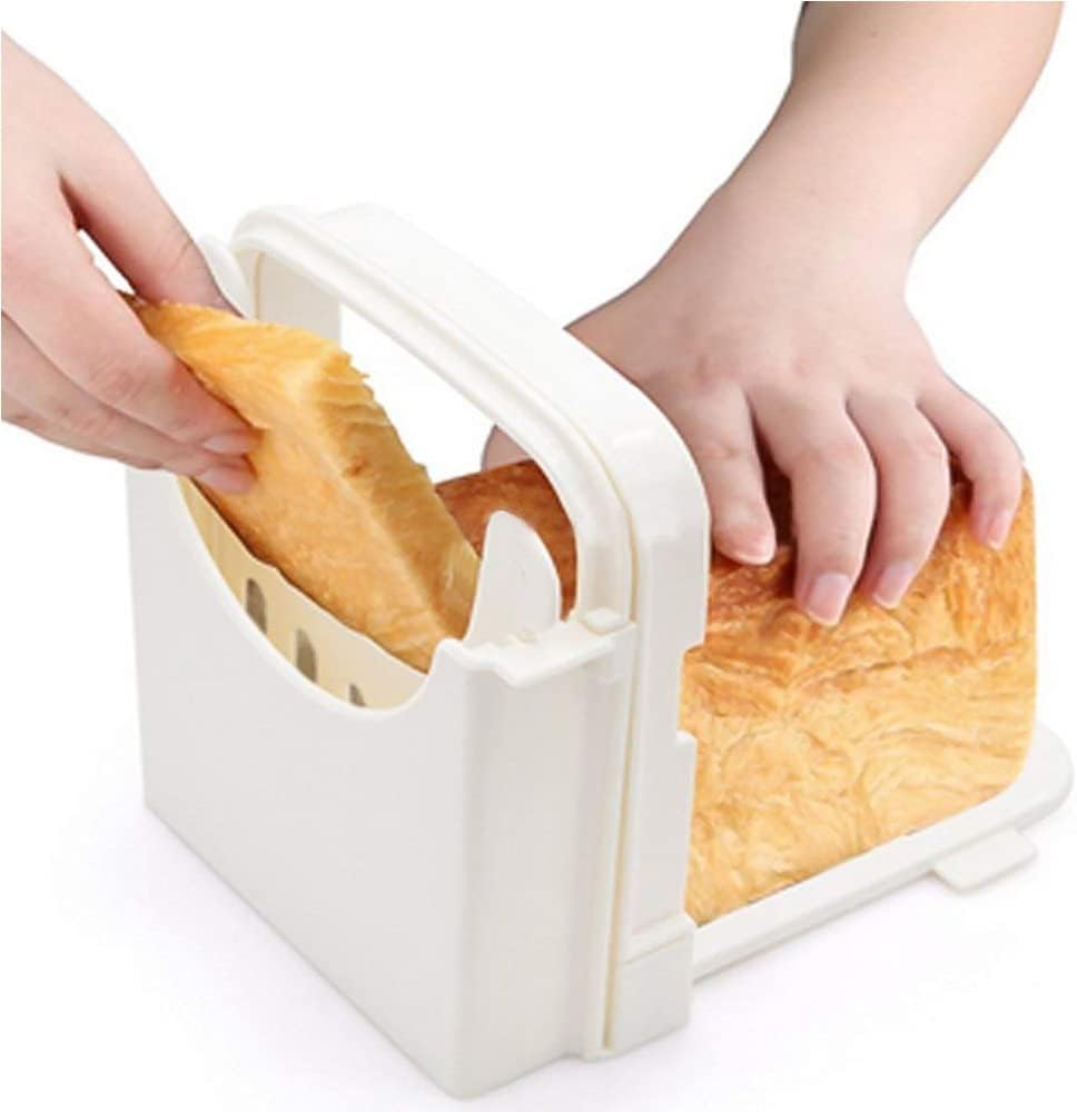 tooloflife Foldable Bread Slicer Adjustable Thickness White