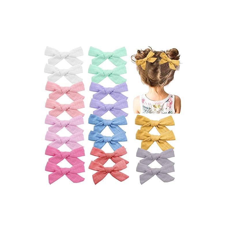 20 Pieces Baby Girls Hair Bows Clips Hair Barrettes Accessory for Babies Infant Toddlers Kids in Pairs