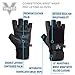 Valeo Industrial V335-WS Pro-Material Handling/Competition Fingerless Lifting Gloves with Wrist Strap, VA5150, Pair, Black, XL