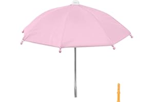 Aliyoham Squirrel Feeder Umbrella, Squirrel Picnic Table Umbrella for Outside, Replacement Mini Umbrella for Squirrel (Pink)
