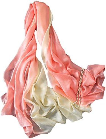 Ladies linen scarf and shawl,Gradient Colors Scarves---Sun Protection, Cycling, Beach Towels (pink and Yellow)