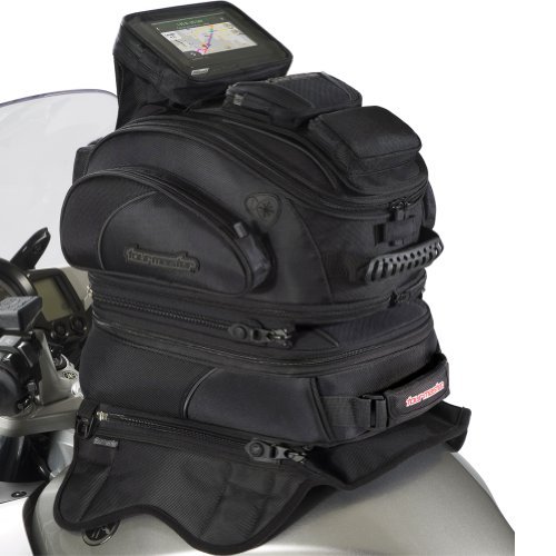 Tour Master Elite Strap Mount Tri-Bag Motorcycle Tank Bag - Black / One Size