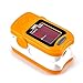 The Health Gurus Fingertip Portable Pulse Oximeter for SpO2 and Monitor Blood Oxygen Saturation with Batteries, LED Display and Lanyard (Orange)