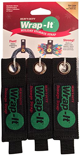 Wrap-It Storage Straps 203-20B Straps, Regular, BlackÂ 