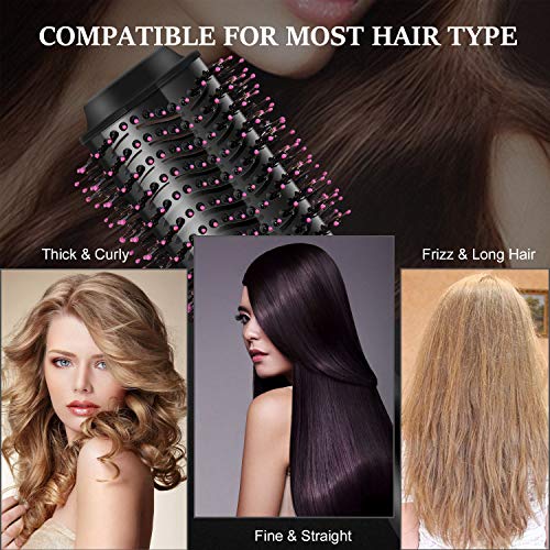 Hair Dryer Brush, SMZCTYI One Step Hair Dryer & Styler, Straightener Curler Comb 3 in 1 Hair Dryers, With Negative Ion To Reduce Frizz - Thumbnail 5