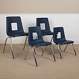 Flash Furniture Navy Student Stack Chair 16", 1 Pack