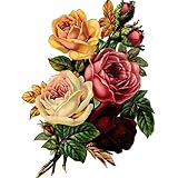 5D Diamond Painting Kits for Adults Full Drill DIY Flower Rose Diamond Art Supplies Crystal Rhinestone Embroidery Pictures Cross Stitch Arts Craft for Home Wall Decor Gifts (Rose, 12x16in)