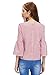 Floerns Women's Bell Sleeve Beading Casual Blouse Top Red and White S
