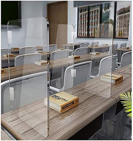 Amazon Co Jp 折りたたみ式spit Protectionカウンタースペース 透明アクリルガラスニーチュール保護壁 テーブル 学校のためのプレキシグラス咳防止保護 50xw30xh50cm ホーム キッチン